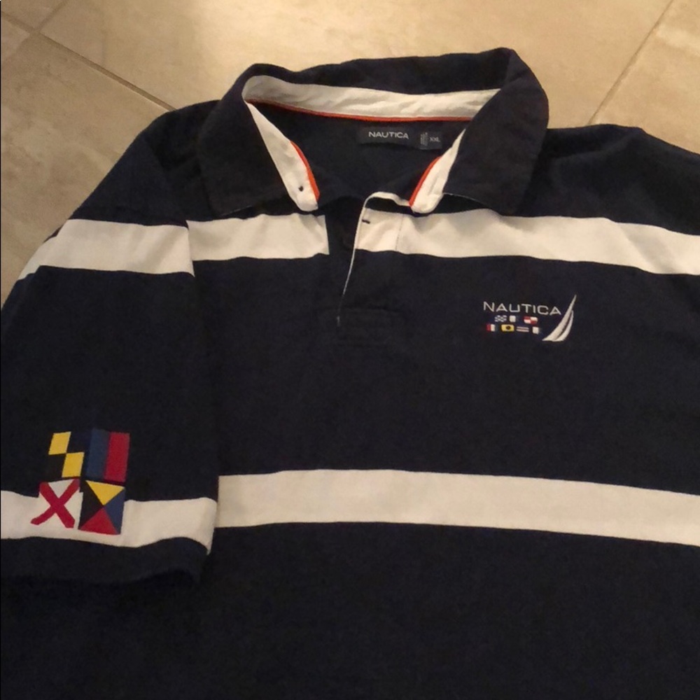 Nautical men’s polo